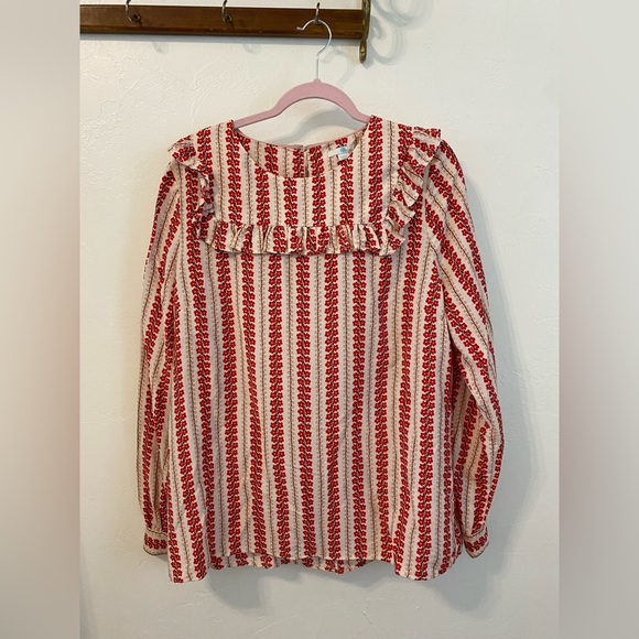 Boden Effie Blouse in Ivory Floral Trellis - Picture 2 of 4